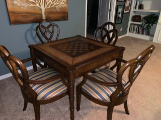 Ethan Allen Game Table With 4 Chairs