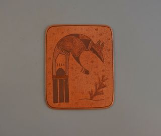 Vintage Hopi Indian Pottery Tile - Aas Ku Mana - Gwen Setalla