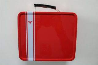 Tesla Red Tin Lunchbox_red_collectible Elon Musk Tesla Lunchbox / Tin