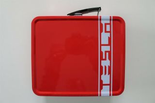 Tesla Red Tin Lunchbox_Red_Collectible Elon Musk Tesla Lunchbox / Tin 2
