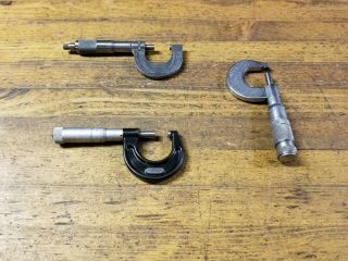Vintage STARRETT Micrometer Tools • Brown & Sharpe Machinist Precision Gauges US 2