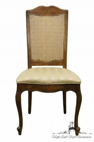 Stanley Furniture Fleur De Bois Country French Fruitwood Cane - Back Side Chair.