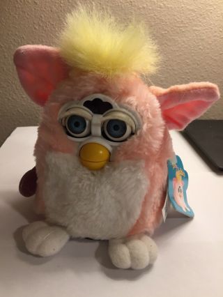 Vintage 1999 Pink Hair Furby Baby Tiger Electronics With Tags