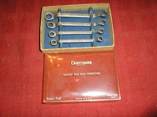 Vintage Craftsman Midget Box End Wrench Set W/ Box