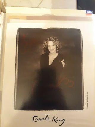 Carole King Hand Signed 8x10 Color Photo Legendary Folk Singer