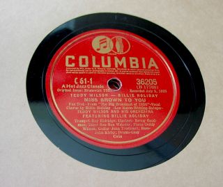BILLIE HOLIDAY & TEDDY WILSON Columbia Four - 78 rpm Set C - 61 Jazz 2