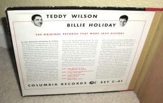 BILLIE HOLIDAY & TEDDY WILSON Columbia Four - 78 rpm Set C - 61 Jazz 3