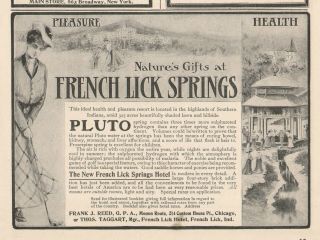 Awesome Vintage 1902 French Lick Springs Hotel Print Ad French Lick,  In