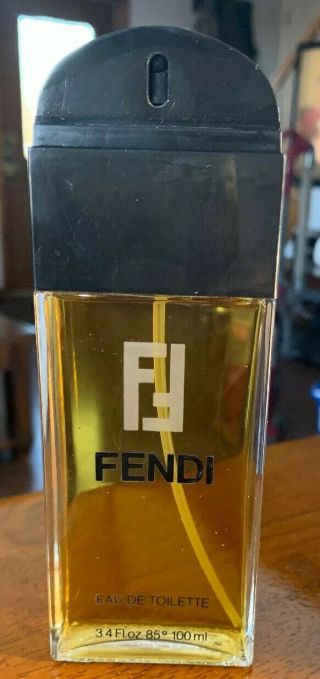 Vtg Fendi Perfume 3.  4 Oz 100 Ml Eau De Toilette Full Bottle Made In Italy