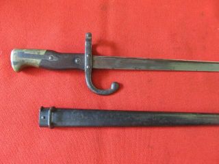 Antique French MLE Gras Sword Bayonet Dated 1877 With Scabbard 3