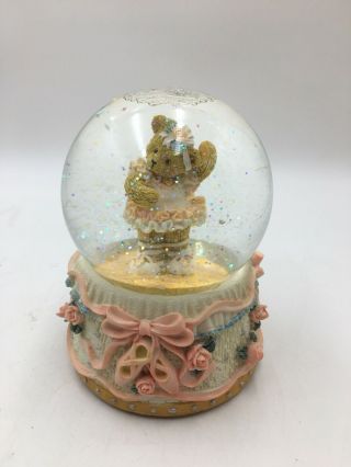 Vintage Cherished Teddies Musical Snow Globe Ballerina Bear