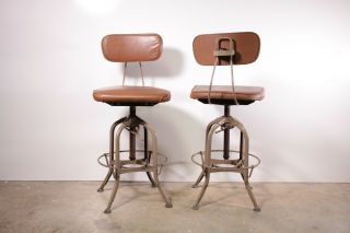Toledo Stools Industrial Drafting Style Chairs Uhl Steel