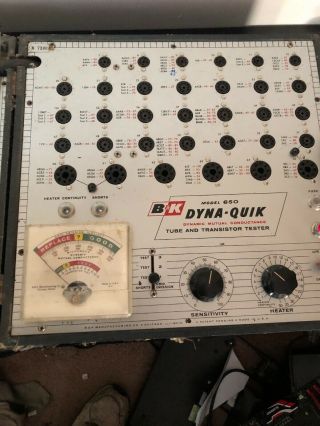 Vintage B&K Dyna - Quik 650 Mutual Conductance Tube Tester Checker 3
