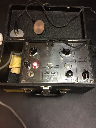 Medcraft Ect Unit B - 24 Shock Therapy Electroshock 1950s Vintage Conditio