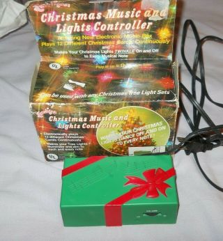 Vintage 1980 Carolites Christmas Music & Twinkle Light Controller Box