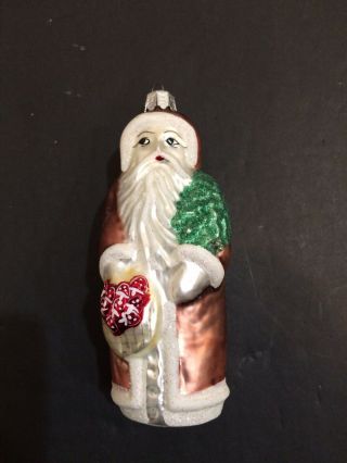 Vintage Christopher Radko Santa Ornament 5” Height
