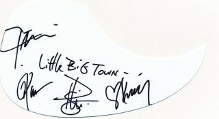 Little Big Town - Guitar Pick Guard Signed In Person By All 4 Members