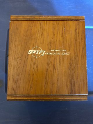Vintage Swift Microtome Model Ma501 With Wooden Box