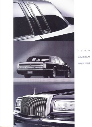 1995 Lincoln Town Car Large Brochure W/ Interior & Exterior Paint Chips -