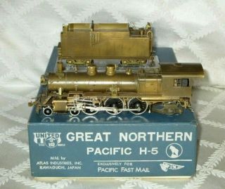 Vintage Pfm - United Ho Brass - Great Northern H - 5 4 - 6 - 2 - Steam Locomotive - Box - Japan