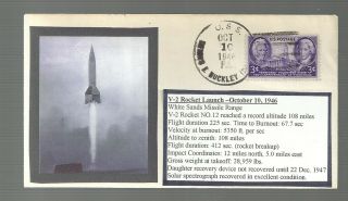 V - 2 Rocket Launch October 10,  1946