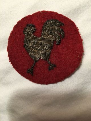 Wwi Us Ambulance Driver Gallic Rooster Bullion Patch Insignia Afs Usaas