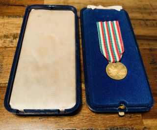 18k Gold Medal Wwi Italy 50th Anniversary 1918 - 1968 Anniversario Della Vittoria