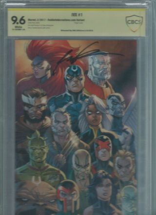 Inhumans Vs X - Men 1 Cbcs 9.  6 Signed By Rob Liefeld Variant