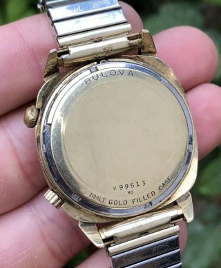 Vintage Bulova Astronaut Mark II Accutron 14k Gold Filled 34mm Men ' s Wristwatch 3