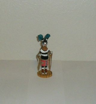 Native American Kachina Doll Clown Initialed By The Artist
