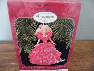 Hallmark Ornament 1998 Club Edition Happy Holidays Barbie Doll/25 Years/box