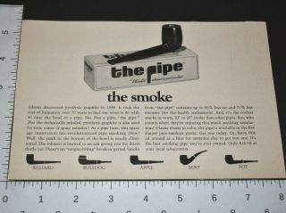 1967 Vintage Print Ad The Pipe World 
