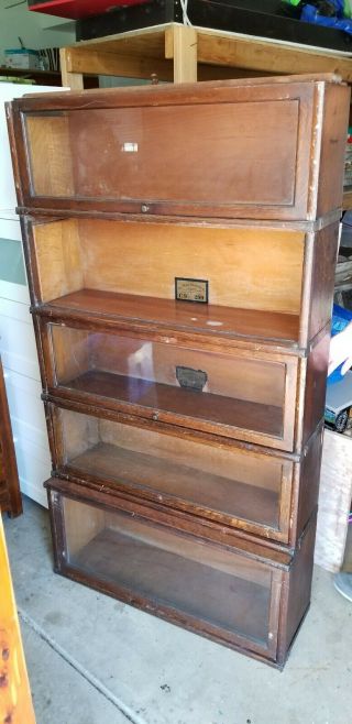 Globe Wernicke 5 Unit Lawyer Barrister Bookcase C 9 Antique Local Pickup