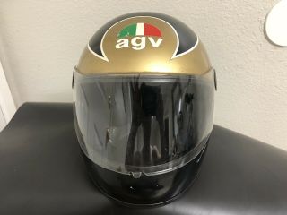 Vintage 1980 Agv Kr - 2000 Motorcycle Helmet 7 5/8 Medium X3000 Bell Racing