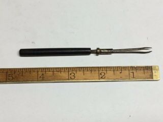 Vintage Jewelers Watch Makers Pin Vise Brass And Ebony Wood Handle