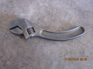 Billings And Spencer 6 " Curved Handle Adjustable Wrench Hartford Like Crescent