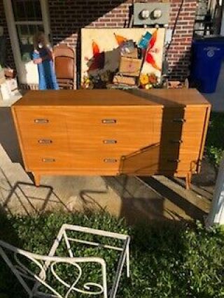 Vintage Mid Century Modern Drexel Furniture Baltic Chest Dresser Credenza