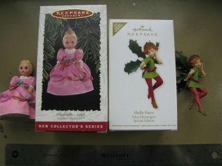 2 Hallmark Keepsake 1996 Madame Alexander Cinderella & 2011 Le Holly Fairy