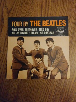 ‘Four By The Beatles’ 1964 extended play 7” record,  vg cond cardboard cover USA 2