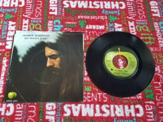 The Beatles George Harrison Apple 45 Record My Sweet Lord,  Picture Sleeve 1970
