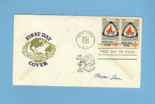 Rare Signed Harper Lee 1960 To Kill A Mockingbird Camp Fire Girls 1st Day Cover