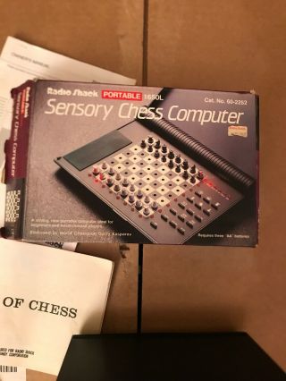 Radio Shack Portable Sensory Chess Computer 1650L Travel Electronic Fun Game Vtg 3