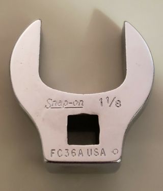 Snap - On 3/8 " Drive 1 - 1/8 Inch Open End Crowfoot Wrench Fc36a