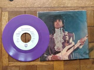 Prince Purple Rain / God Rare Purple Vinyl 45 With Picsleeve