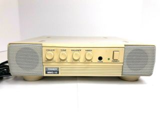Tandy MMS - 10 Stereo Amplifier Speaker Beige 1993 Vintage 2
