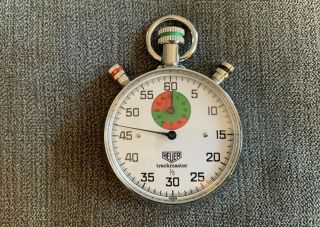 Vintage Heuer Chronograph Stopwatch 1/5 Second —,  Runs Perfectly 3