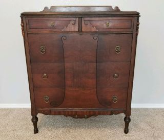 Spanish Walnut Antique 1920s - 1940s Chest Of Drawers