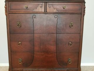 Spanish Walnut Antique 1920s - 1940s Chest Of Drawers 2