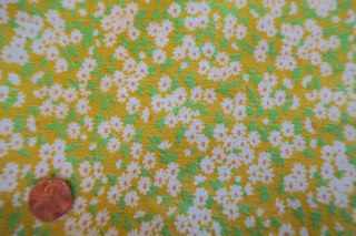 One Vintage Feedsack Lemon Yellow W/ Tiny Flowers 37x21 (42) Pristine