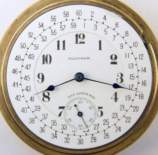WALTHAM APPLETON TRACY 18S 17J RARE PAT APPLIED FOR DIAL POCKET WATCH 3